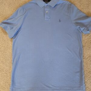 Polo by Ralph Lauren Light Blue Polo Shirt, Mens L
